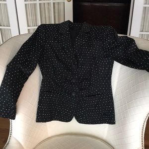 Lafayette 148 black cotton blend blazer